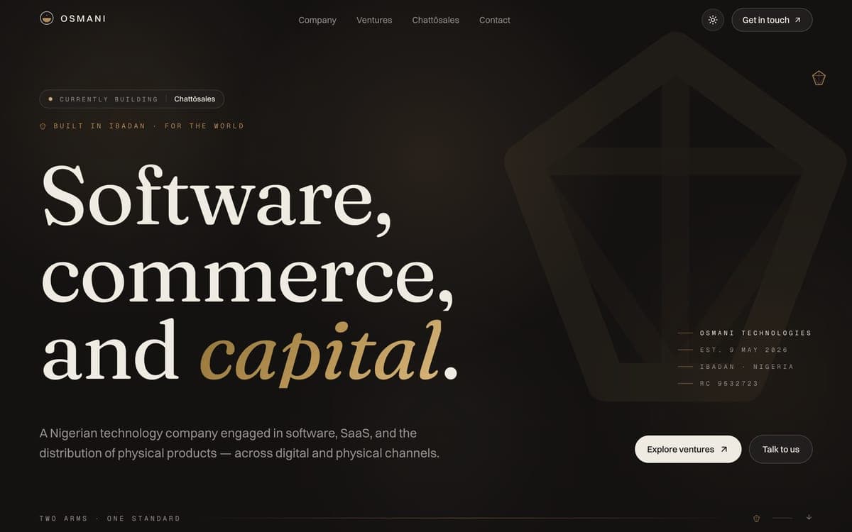 Osmani — product screenshot